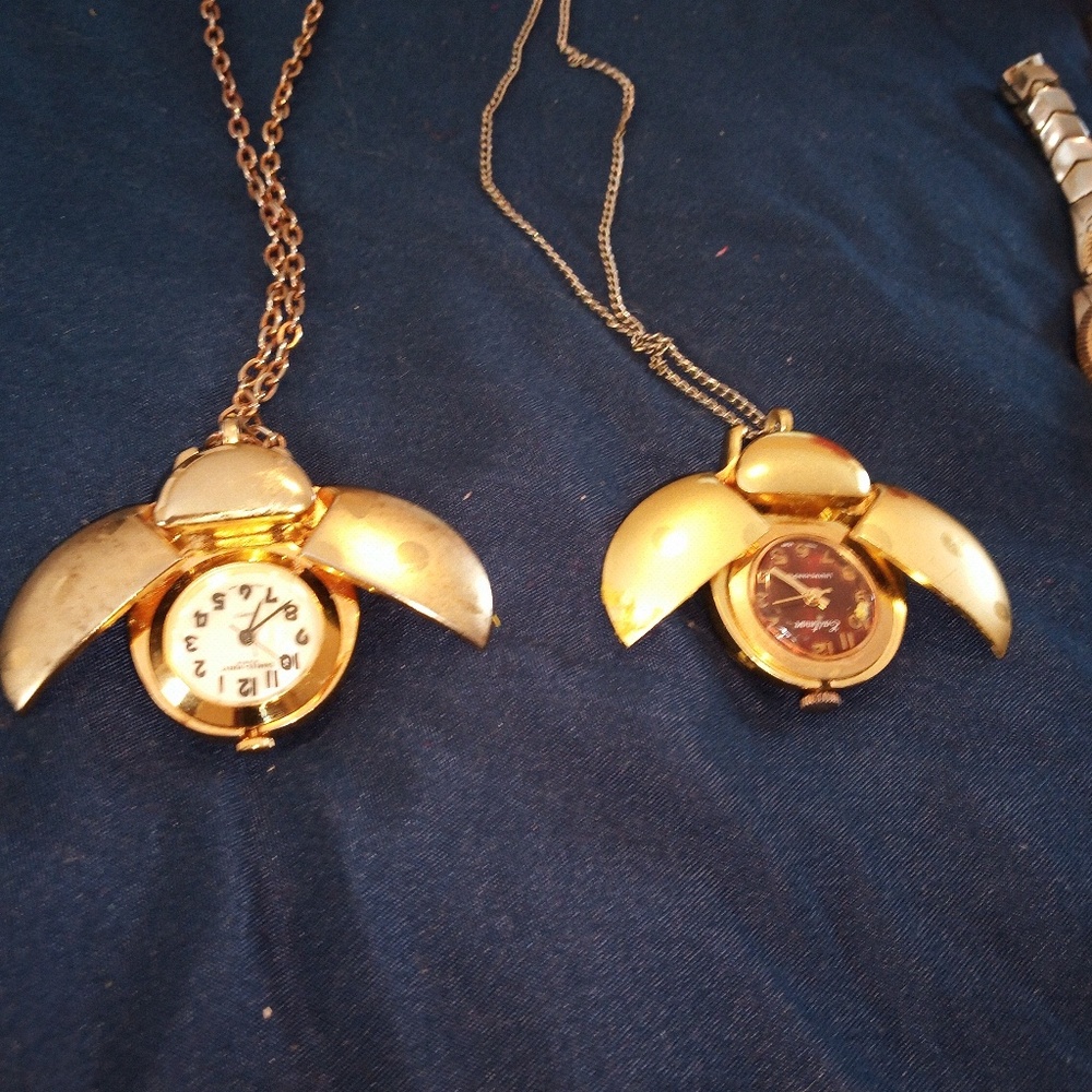 Charles Hubert Lady bug pendant watch